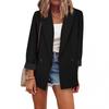 Womens Solid Color Long Sleeve Blazer Jacket Loose Fit Office Wear Winter