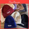 Letter Embroidery Fashion Neutral Casual Warm Knitted Hat For Autumn Winter And