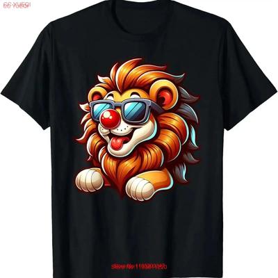 Cute Retro Lion Nose Funny Day 2025 Red Kids SweaT T Shirt Vintage Washed Breathable Top For Everyday Wear  Vintage Washed