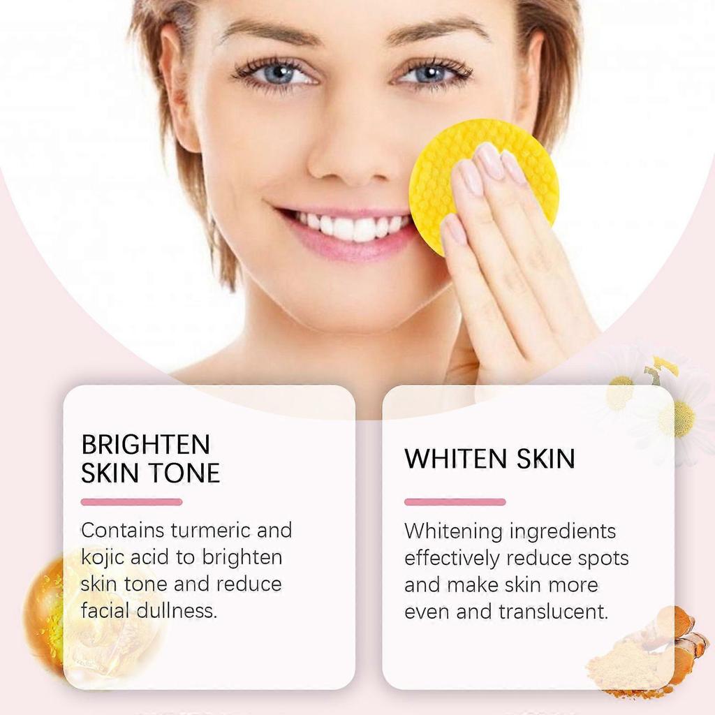 Eelhope Turmeric Curcumin Gentle Cleansing Pads  Deeply Cleanses, Repairs, Brightens, Nourishes, And Hydrates Facial Skin