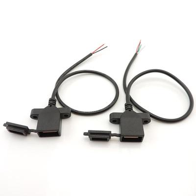 2pin 4pin DIY USB zásuvka napájecí konektor kabel Prachotěsný kryt Konektor Svařovací vodič Zásuvka Port Datový nabíjecí kabel