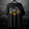 Schwarzes Herren- und Damen-T-Shirt Royal Enfield Himalayan 450