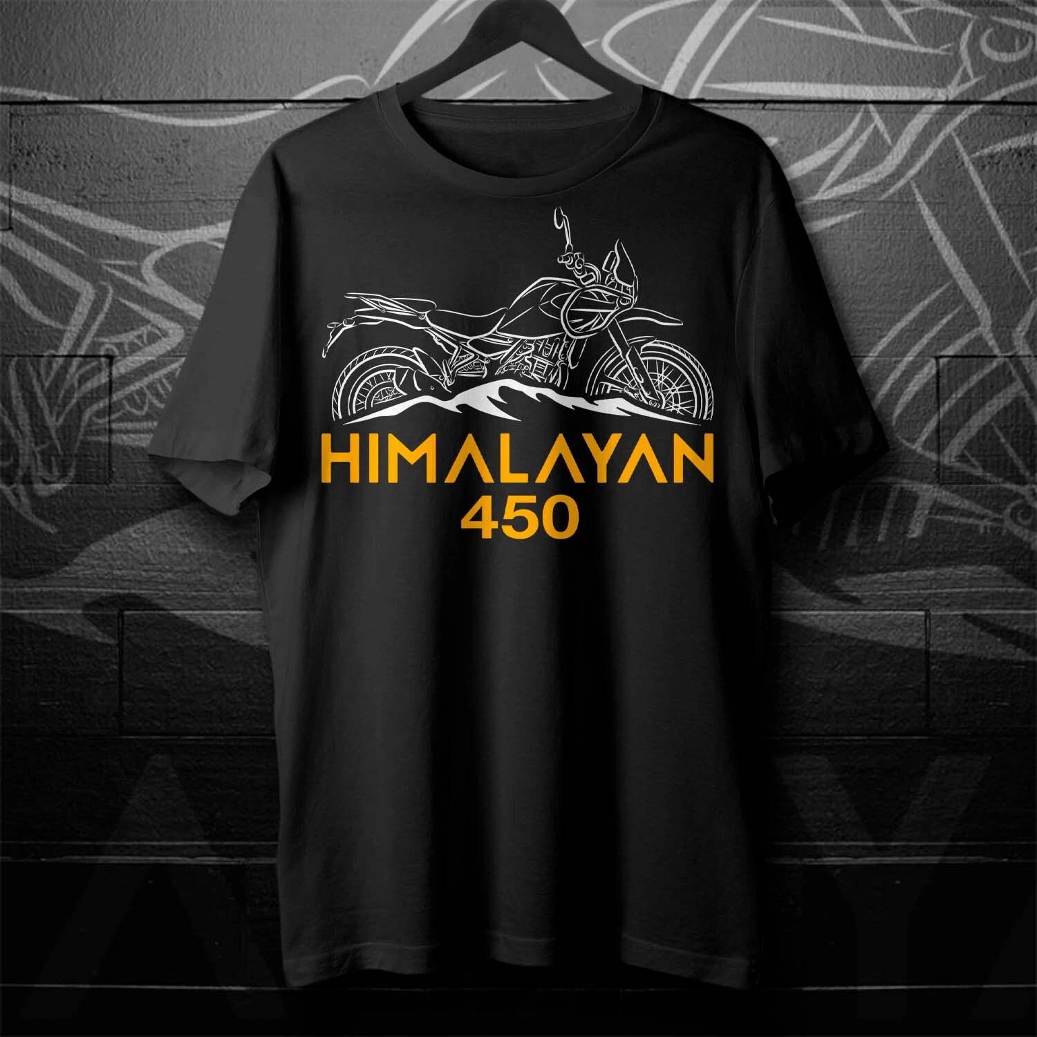 Black men s and women s T-shirt Royal Enfield Himalayan 450 XXL