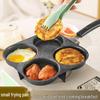 Bakelite Handle Non-Stick Breakfast Frying Pan with Multi-Hole Mold for Eggs, Pancakes, and Burgers