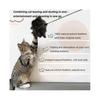 Natural Ostrich Feather Cat Teaser 30in Telescopic Rod Stainless Steel Undyed Feathers Dark Gray