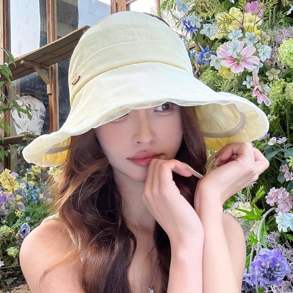 Korean Style Sun Protection Cap UV Protection Beach Hat Outdoor Bucket Hat  Sports Events