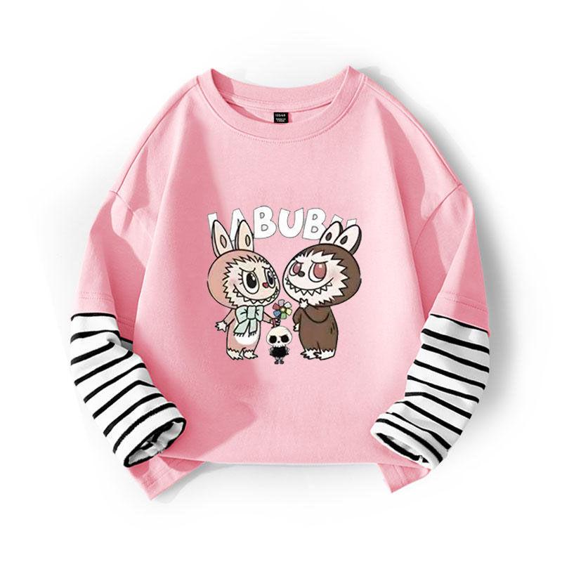 Spring and Autumn Girls'  Casual Base Shirt Children's Top