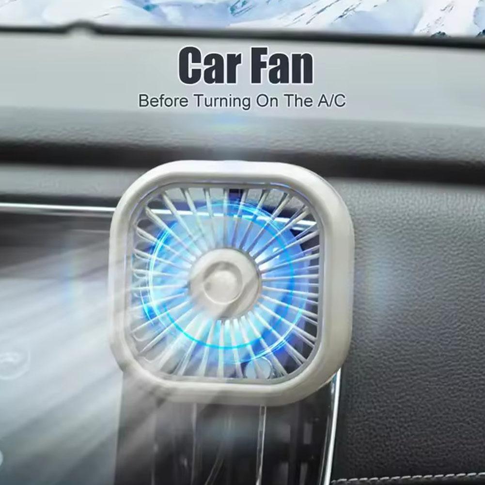 Malý ventilátor pro auto, velký nákladní vůz s USB, ventilátor pro chlazení klimatizace, chladicí výstup vzduchu, ventilátor pro interiér automobilu
