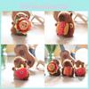 Capybara Plush Keychain Hamburger Fries Design Stuffed Animal Bag Charm Gift For Kids Collectors