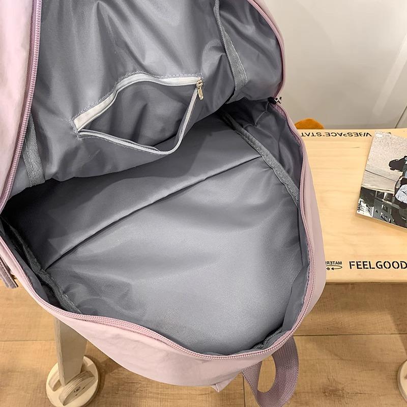 Travel lightweight advanced sense niche backpack college student commuter junior high school girls schoolbag Japanese and Korean simple backpack