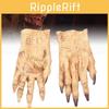 Luvas de Zumbi Ensanguentadas Realistas Halloween Cosplay Adereços de Festa Assustadores Látex Amarelo