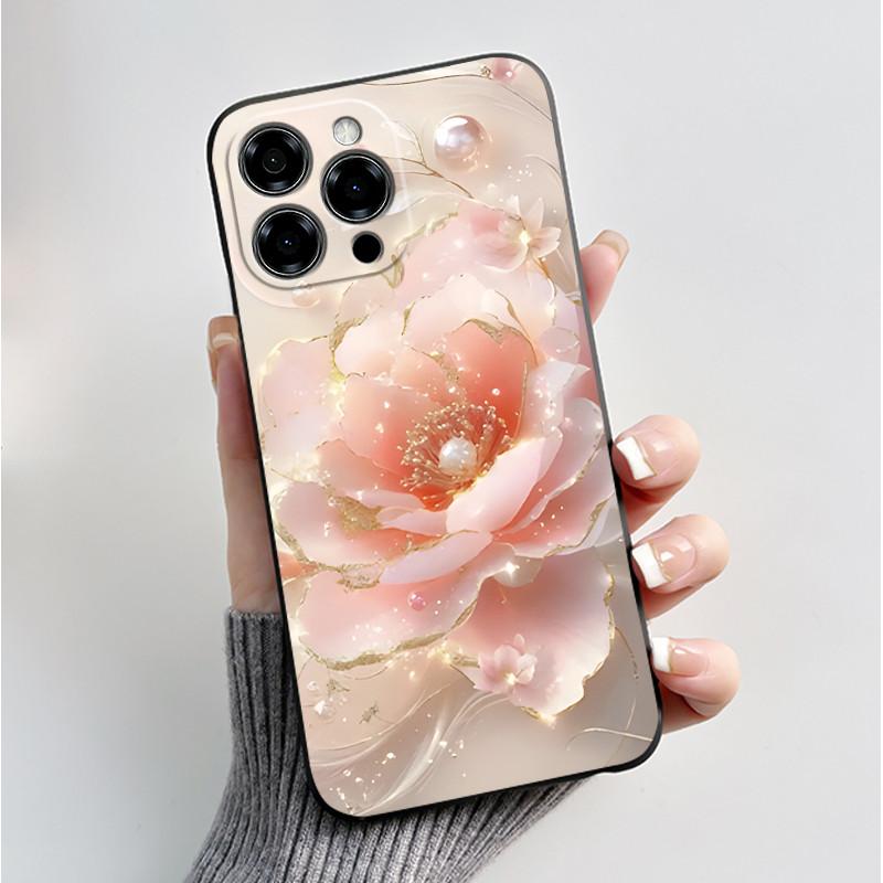 Per Custodia Doogee Note 58 Pro Lusso Moda Pattern Farfalle Fiori Nero Morbido TPU Silicone Cover Posteriore Telefono Cassa Antiurto