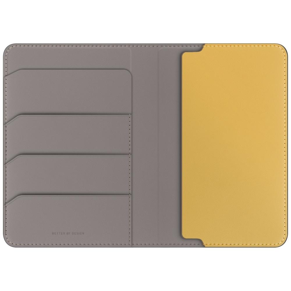 UNIQ Belmont RFID Blocking Passport Case Gray and Yellow