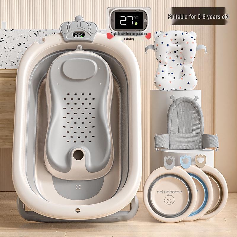 Foldable Baby Bathtub - Large, Reclining, for Toddlers & Newborns