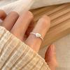 Elegant Black Agate Sterling Silver Women's Ring - Retro Design, Colorfast, Light Luxury Jewelry.