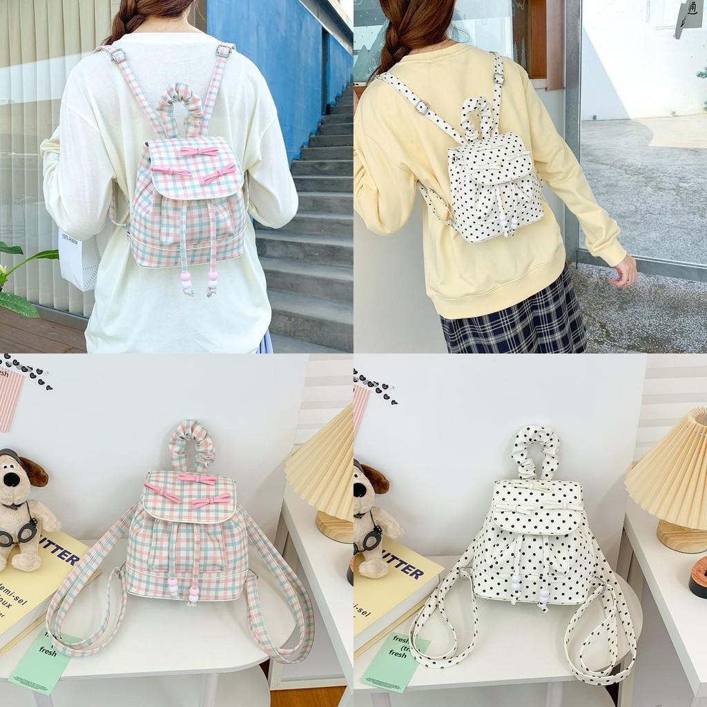 Pu Soft Leather Backpack For Women With Bow Knot Closure And Daily Use