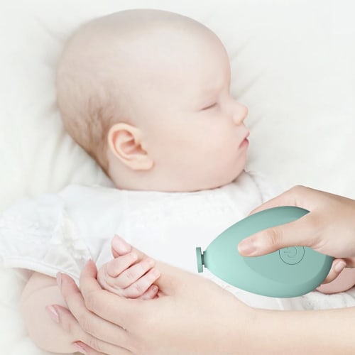 Electric Baby Nail Clippers - Baby Nail Trimmer with 4 Grinding Heads | Quiet Newborn Nail File, Safety First Toddler Nail Clippers, Battery-Operated