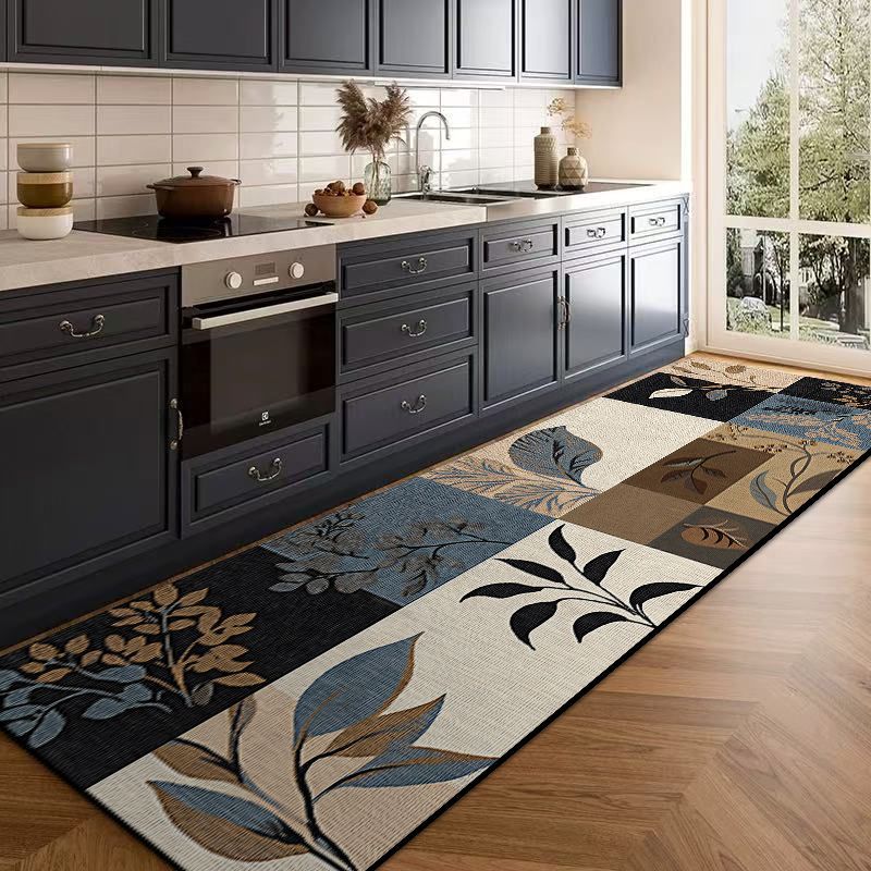 Kitchen Oil-Proof and Water-Proof Floor Mats, Household Washable, Long, Dirt-Resistant Luxury Diatomaceous Earth Carpets Home Decor
