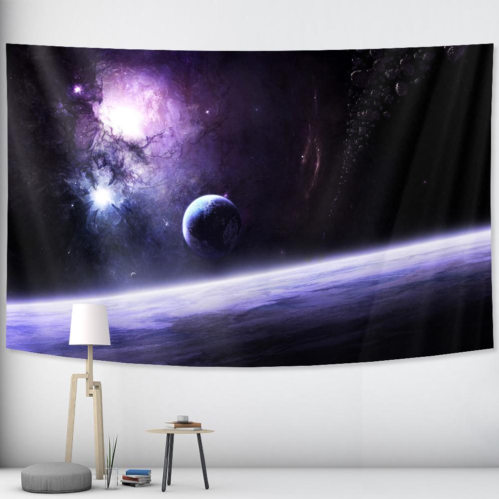 Mysterious Milky Way Starry Sky Wall Hanging Psychedelic Scene Hippie Bohemian Decoration Tapestry Yoga Mat Mattress Home Decor