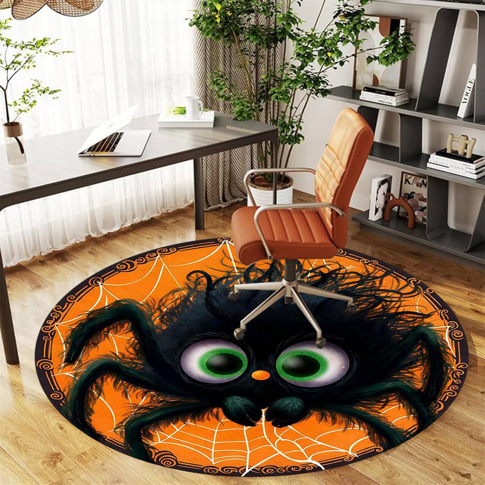 1PC spider web Office Round Area Rug, Under Office Chairs Bedroom Living Room Home Decor, Carpet for Office -1110169