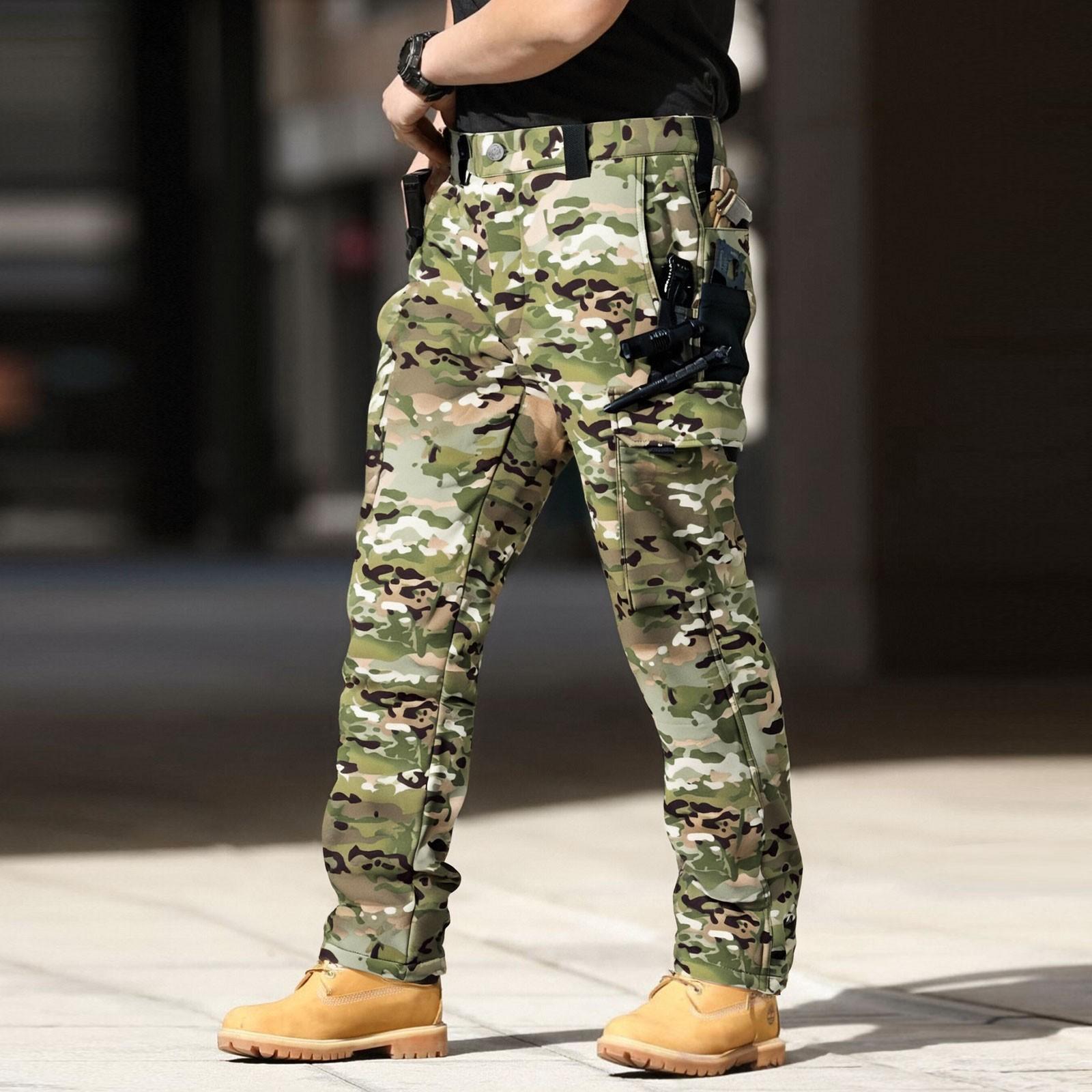 

Чоловічі водонепроникні штани карго ріпстоп - Багатокишенькові на блискавці Надміцні Для активного відпочинку Пішохідного туризму Кемпінгу Роботи XXL