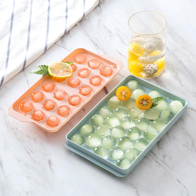 18/33 Grid Silicone Mold Ice Tray Ice Mould Home Bar Cooler Tools Party Use Round Ball Chocolate Mold Kitchen DIY Ice Cube Maker