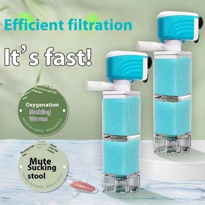 Automatisches Aquariumfiltersystem Fischtank Eingebauter Filter Sauerstoffangereichertes Wasserzirkulation Anti-Rückfluss Wasserfilterprodukte
