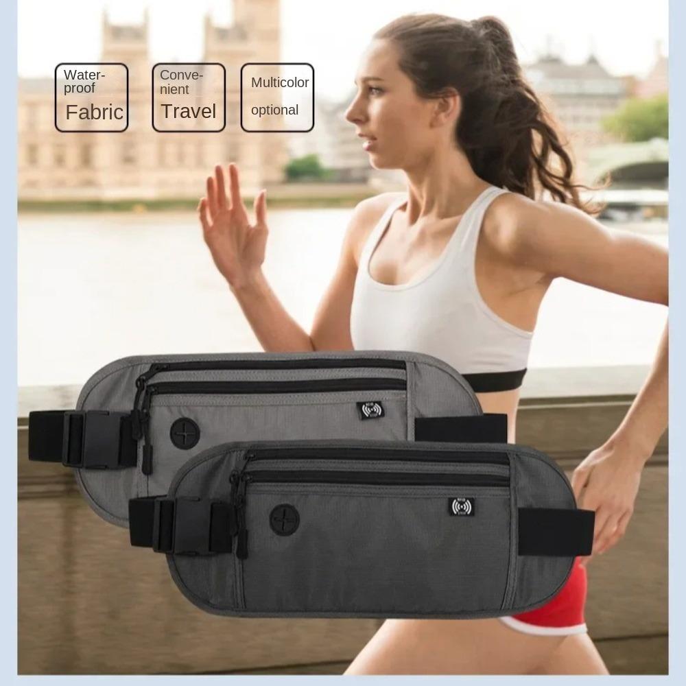 Outdoor Sports Money Belt RFID Blocking Phone Belt Security Waist Pack