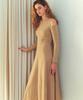 Retour Deux Vingt Quatre Eve Off-Shoulder Midi Dress (Camel)