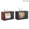 1Pc Random 1:12 Miniature Vintage TV With Picture Furniture Model Dollhouse Television House Decor Toy