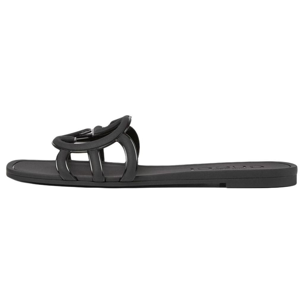 Gucci Interlocking Slide Slippers Women's Black 780307 J8700 1000