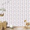 Unicorns Wallpaper White, Light Gray and Powder Pink 50x1000