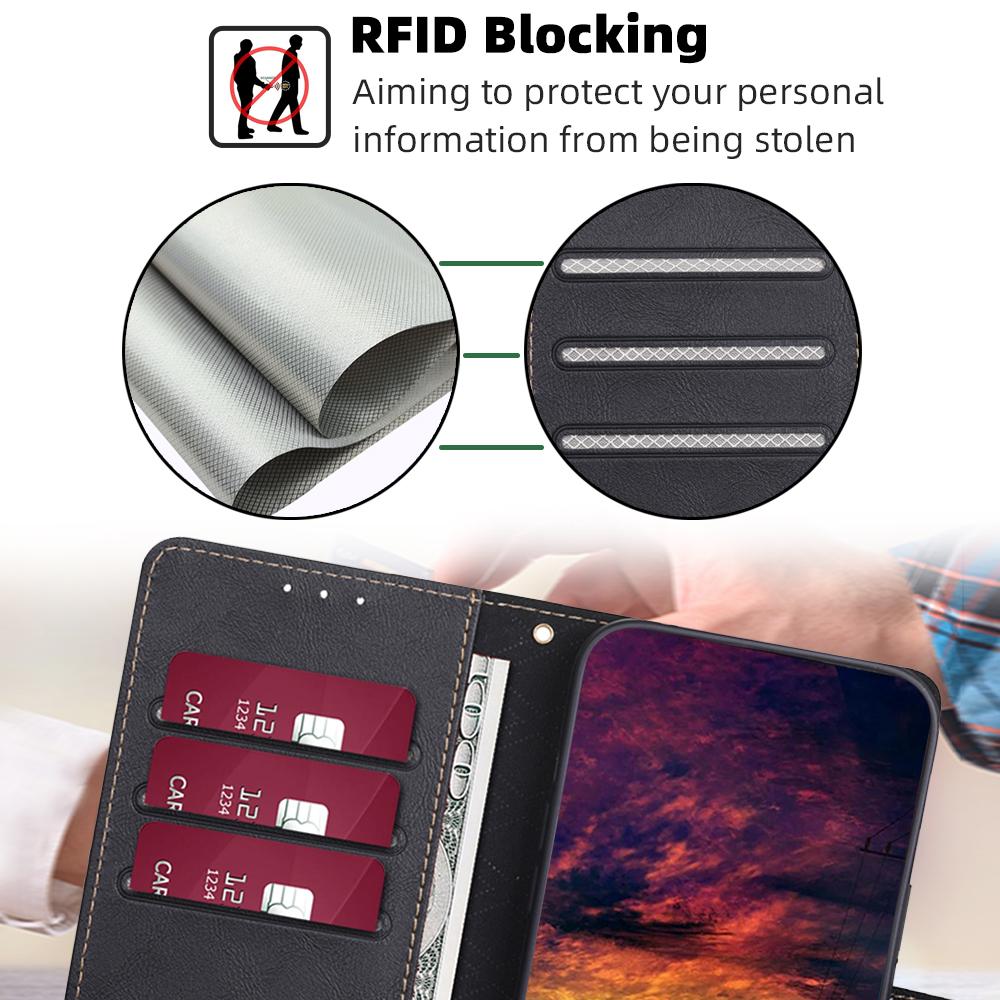 For Motorola Moto G45 5G/G34 5G Case RFID Blocking Leather Wallet Cover Cell Phone Accessories Wholesale