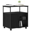 Cabinet with Charging Station Black Oak Effect 61 x 46 x 67 cm