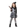 Costumi per bambini di Halloween costume da clown festa circense vestito da mago vestito per bambine spettacolo di carnevale