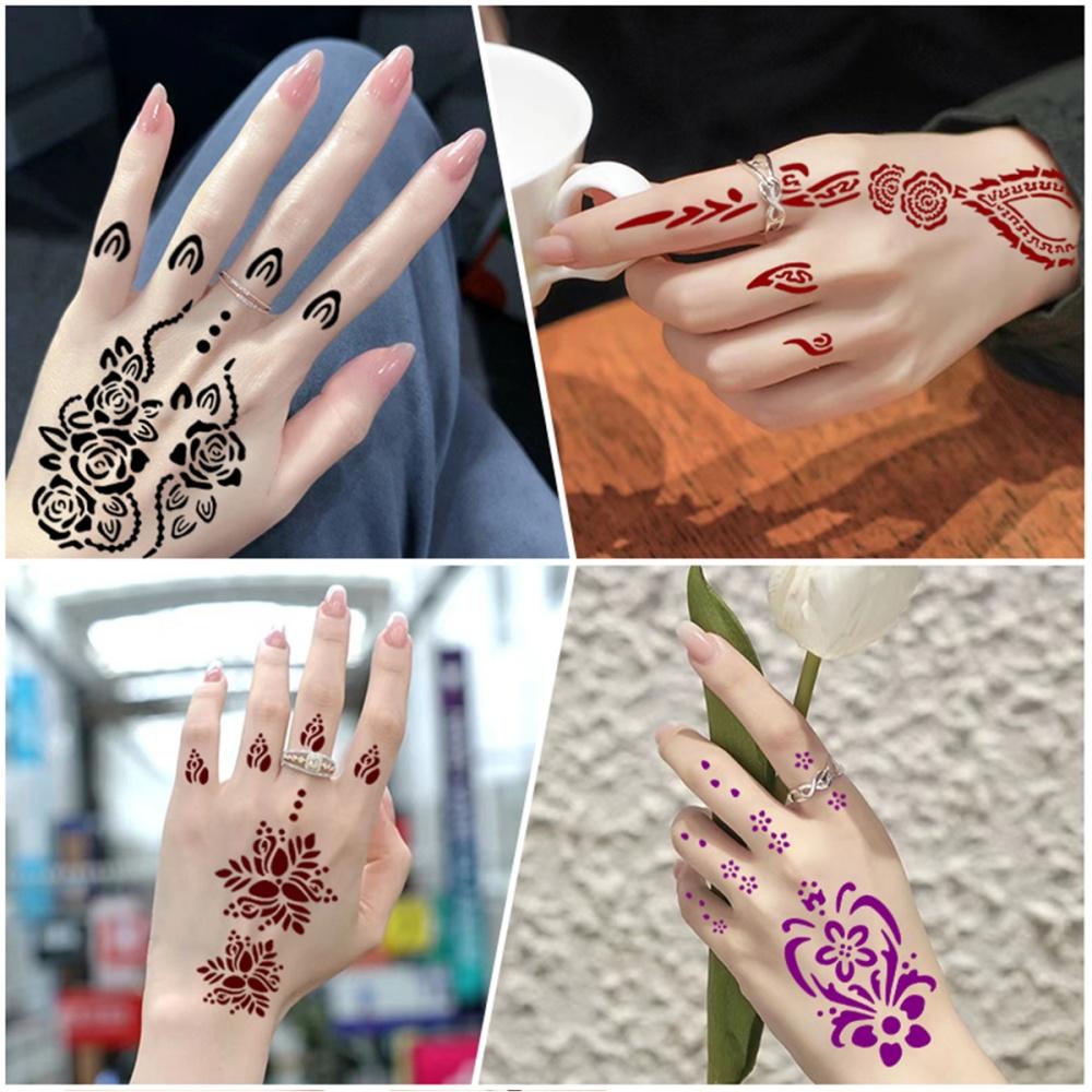 Body Art Henna  Henna Tattoo Stencils Henna Tattoo Paste Waterproof Temporary Tattoo Kit For Women