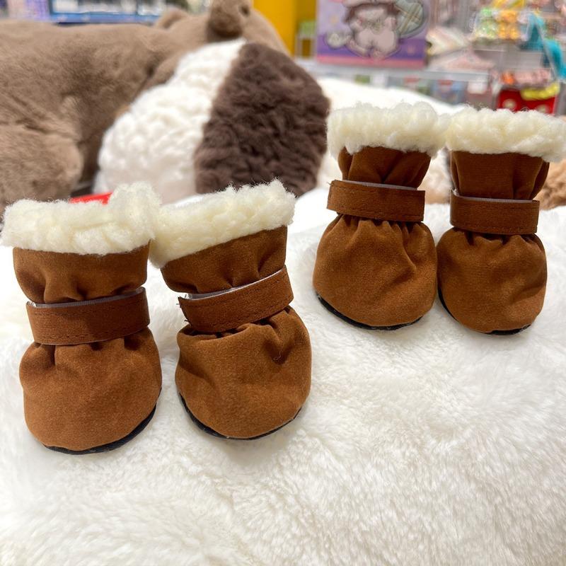

For Pet Puppies In Winter, Add Fleece and Thickened Soft-soled Shoes That Won t Come Off and Are Anti-slip XL