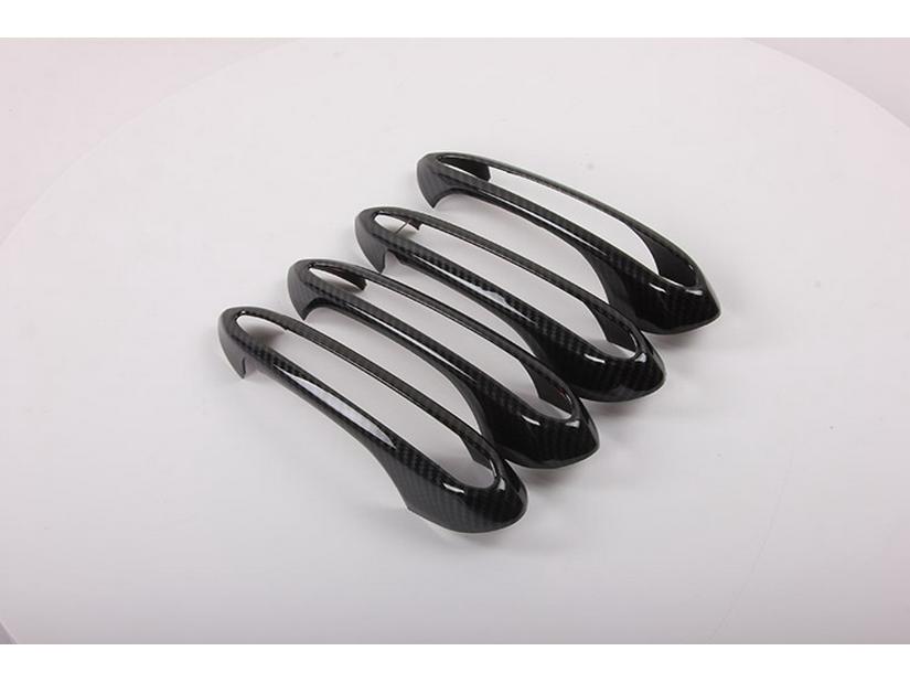 Kryt kliky dveří z ABS černého karbonového vlákna pro 2017 řadu 5