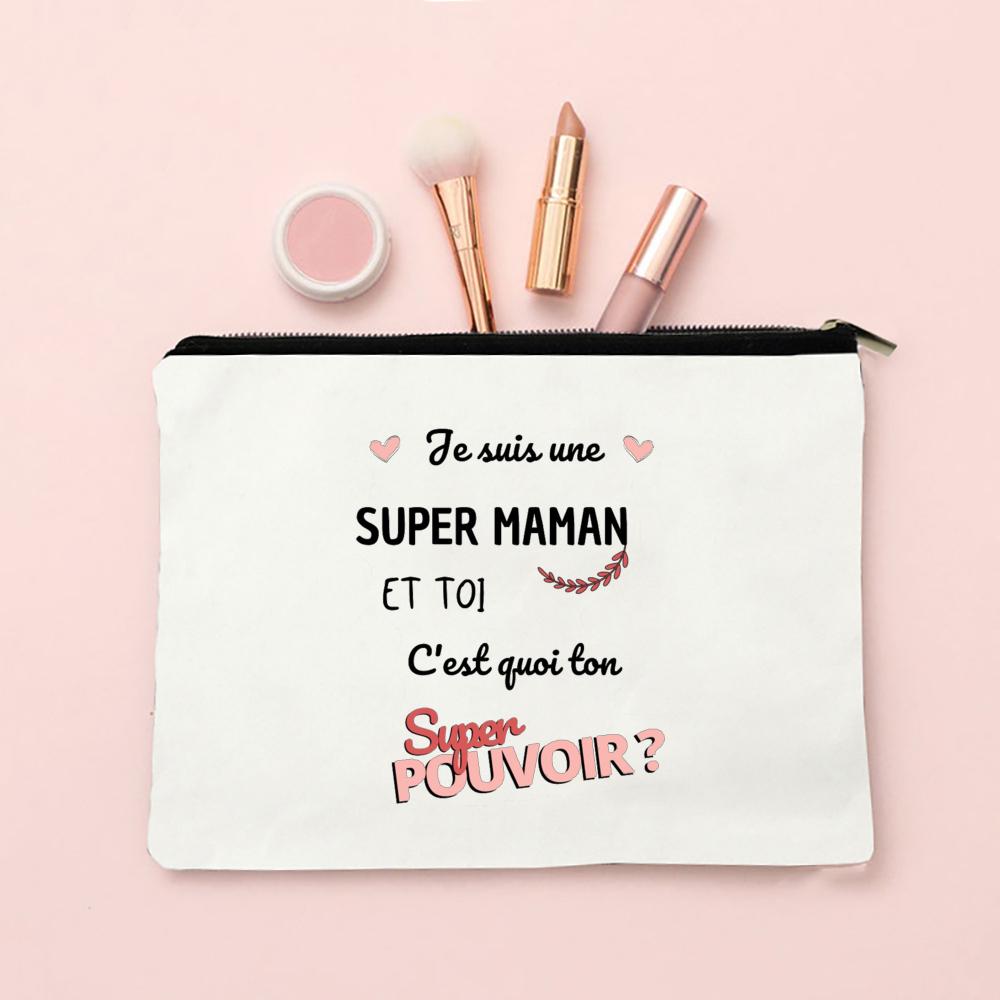 

Best Mom French Printed Cosmetic Case Women Makeup Bags Travel Toiletry Organizer Female Wash Storage Pouch Mother s Day Gifts