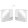 Bathroom Furniture Set 5 Pcs High Gloss White Particleboard & Metal