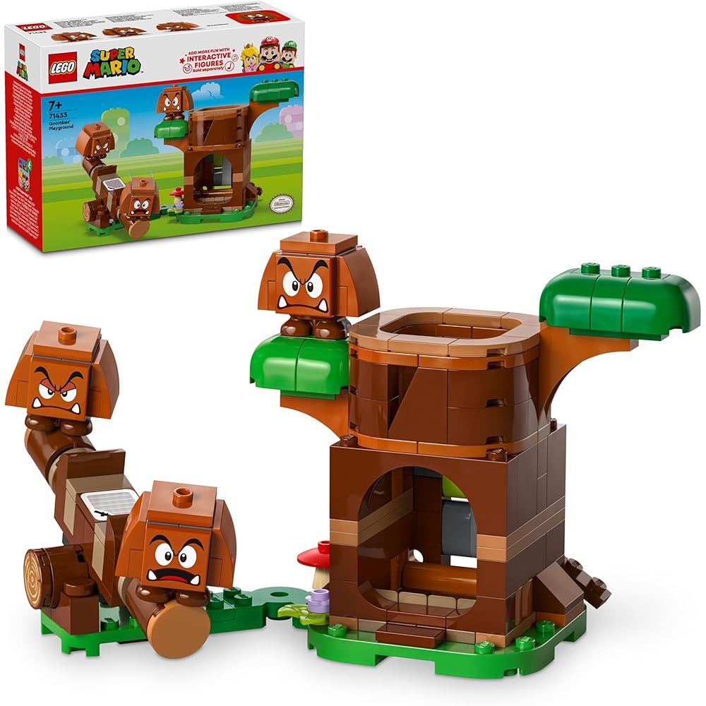 LEGO Super Mario Goomba Playset Building Toy for Kids Ages 7-9, Includes Blocks and Accessories