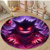 3D P-P0kemon Gengar Round Rugs Bedroom Living Room Home Decor Floor Mats for Kids Room Bath Chair Mat Carpet Next Day Shipping