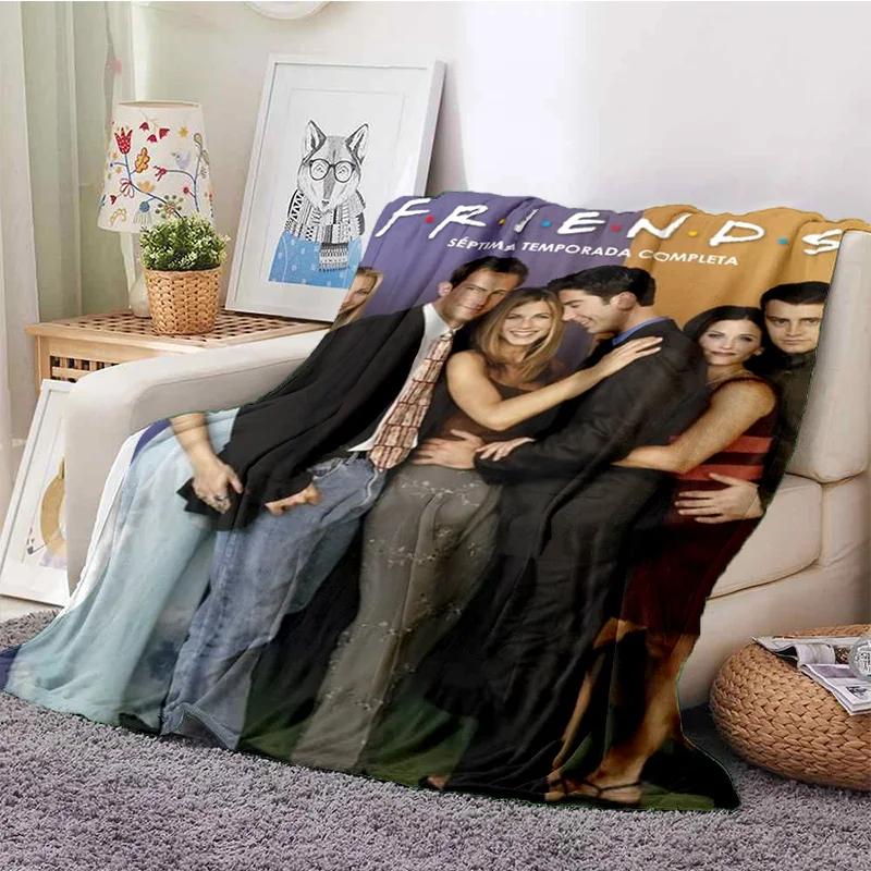 Cozy F-Friends Comedy Movie Characters Flannel Blanket for Beds Room Decoration Picnic - Customizable Gift Blanket