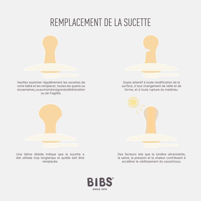 Sucette bébé - BIBS - Colour - Embout rond - Pack de 2 - Caoutchouc naturel - Taille 2 Dusty Pink Coral