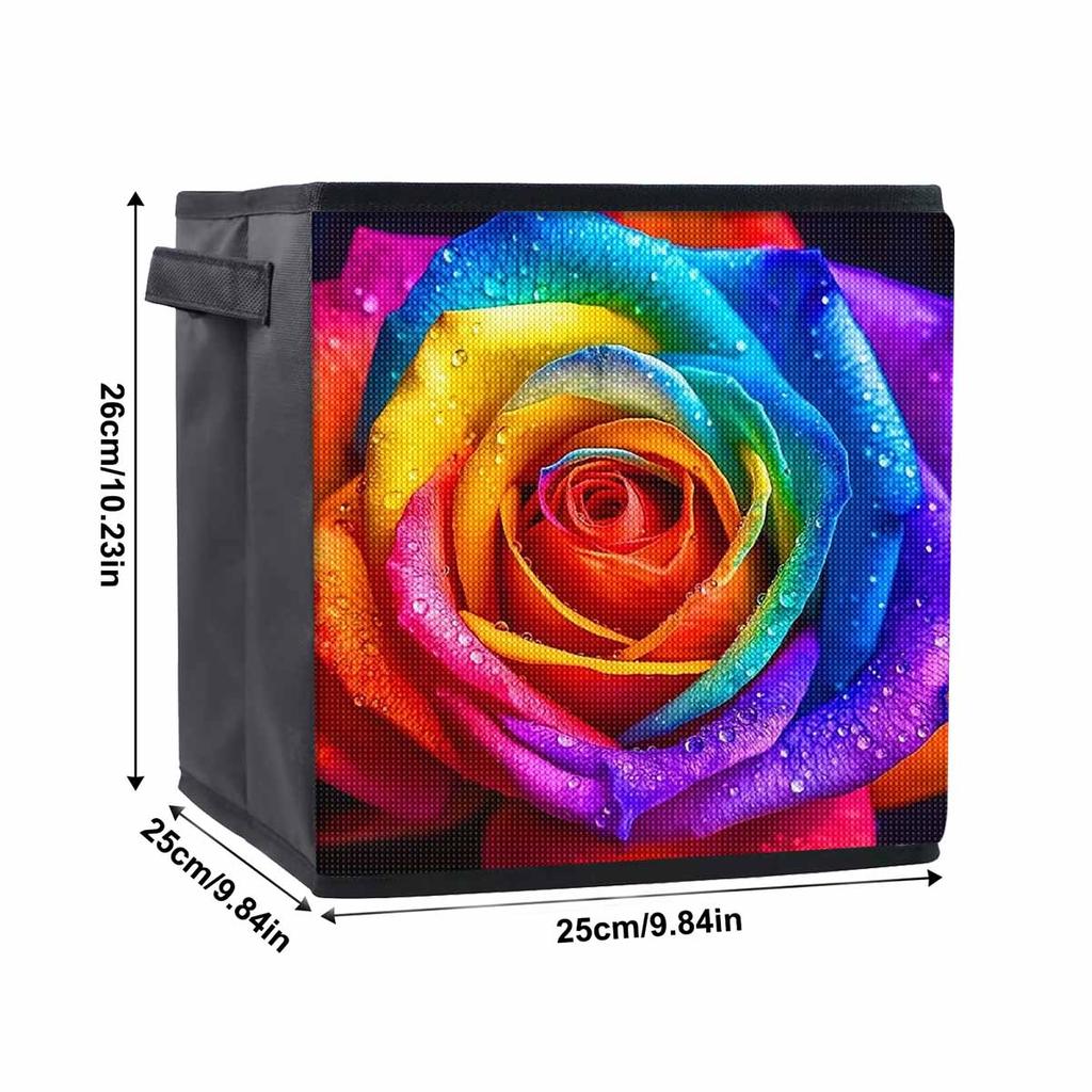 Colorful Flowers 5D Diamond Painting Storage Basket Full Round Drill Mosaic Diamond Embroidery Cross Stitch Kits Home Decor Home Decor