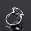 Charms 10x14MM Blue Sandstone Rings Women's  CopperJewelry Ring Vintage Anniversary Party Gifts For Women