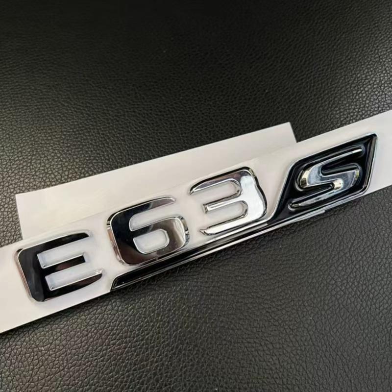 Suitable for ABS Black Auto Letter E63 E63S Logo Logo Sticker Car Luggage Badge Decal Mercedes Benz E63 E63S W213 Accessories