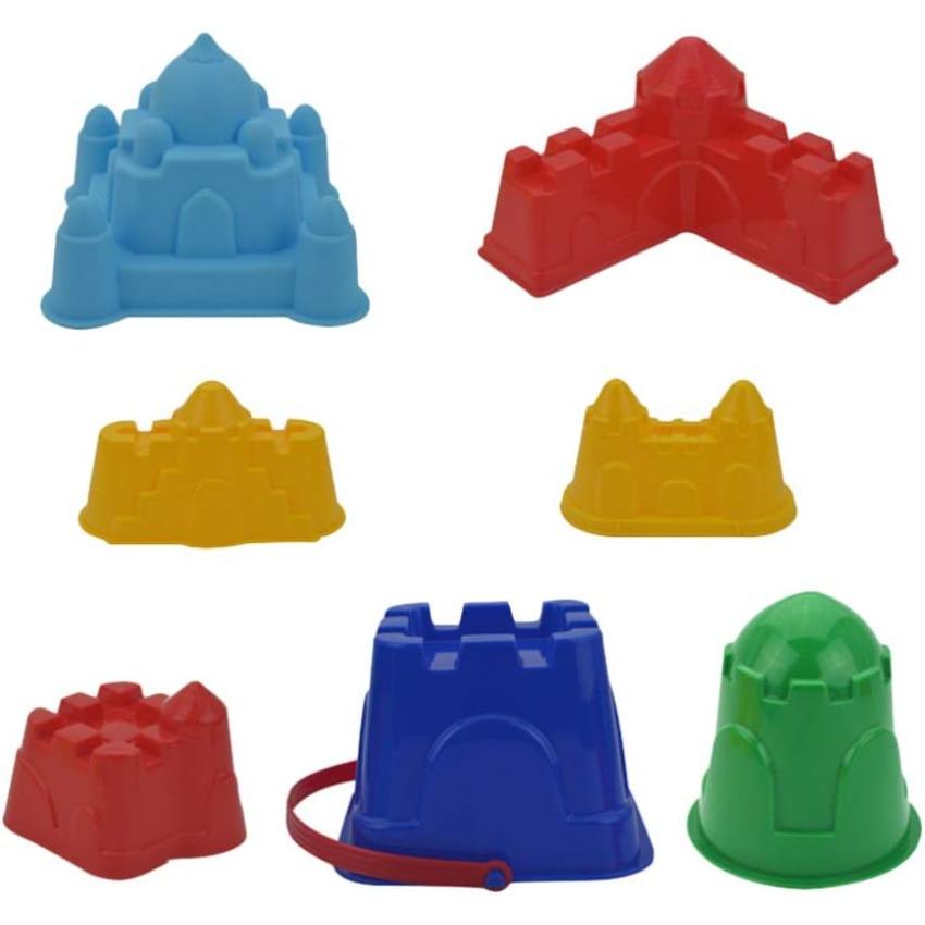 

1 комплект, детский пляжный набор игрушек из песка, игрушка-замок из песка, набор строительных форм для детей, уличная игрушка 7pcs Packed разноцветный