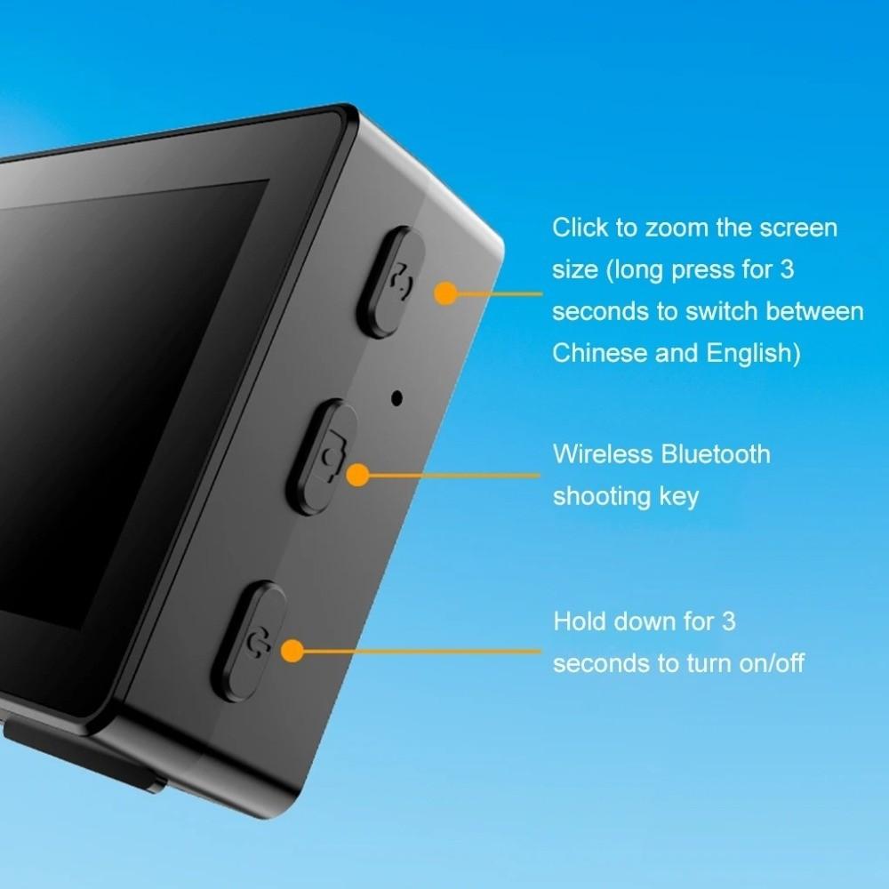 Same Screen Display Screen Remote Control Mini Phone Rear Camera  Vlog Recording