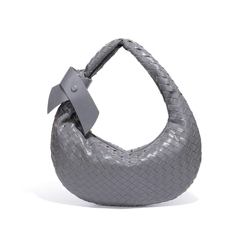 Large capacity woven shoulder women's bag lazy wind trend crescent moon dumpling bag fashion hand-held armpit bag